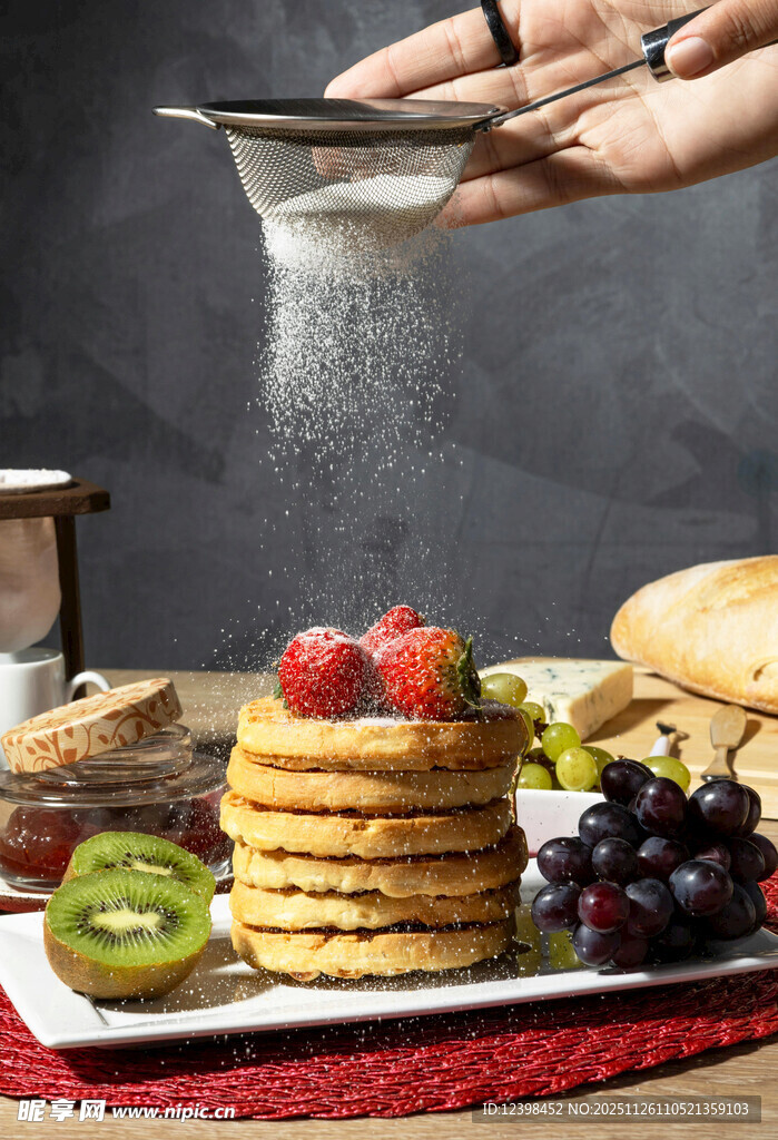 美味松饼制作瞬间