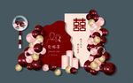 喜庆中式婚礼装饰摆件