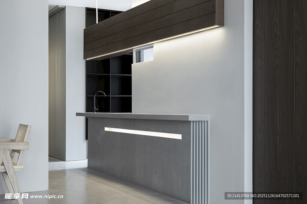 现代简约风格接待台设计