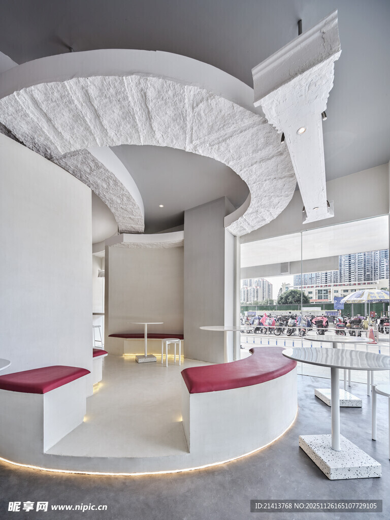 现代简约风室内弧形空间设计