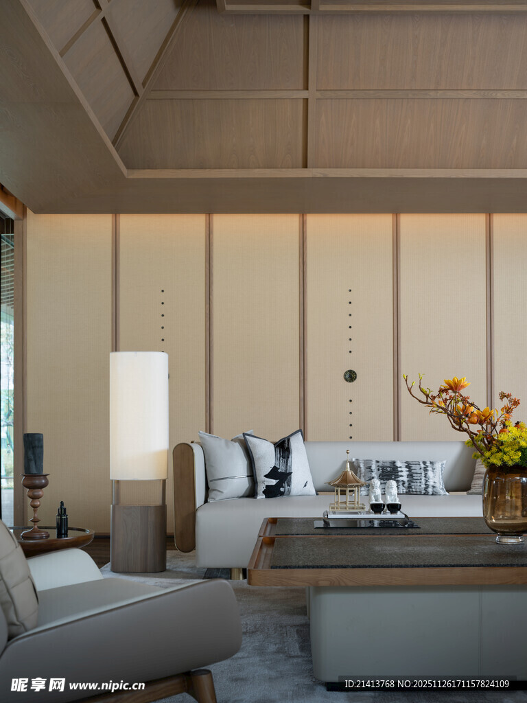 现代简约风客厅温馨场景