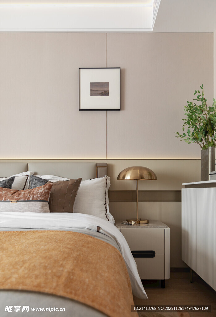 简约温馨卧室室内场景