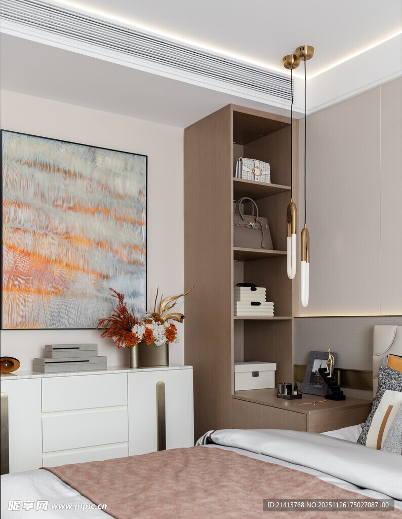 现代简约卧室温馨一角