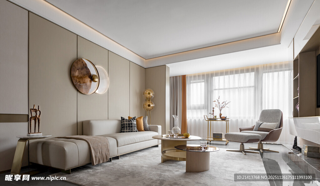 现代简约风客厅室内设计