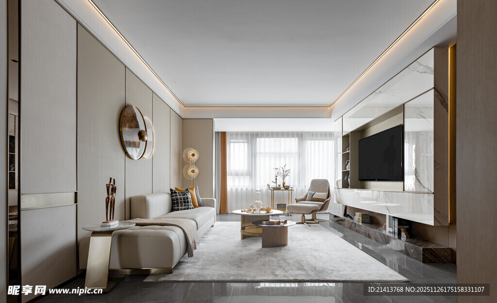 现代简约风客厅室内设计