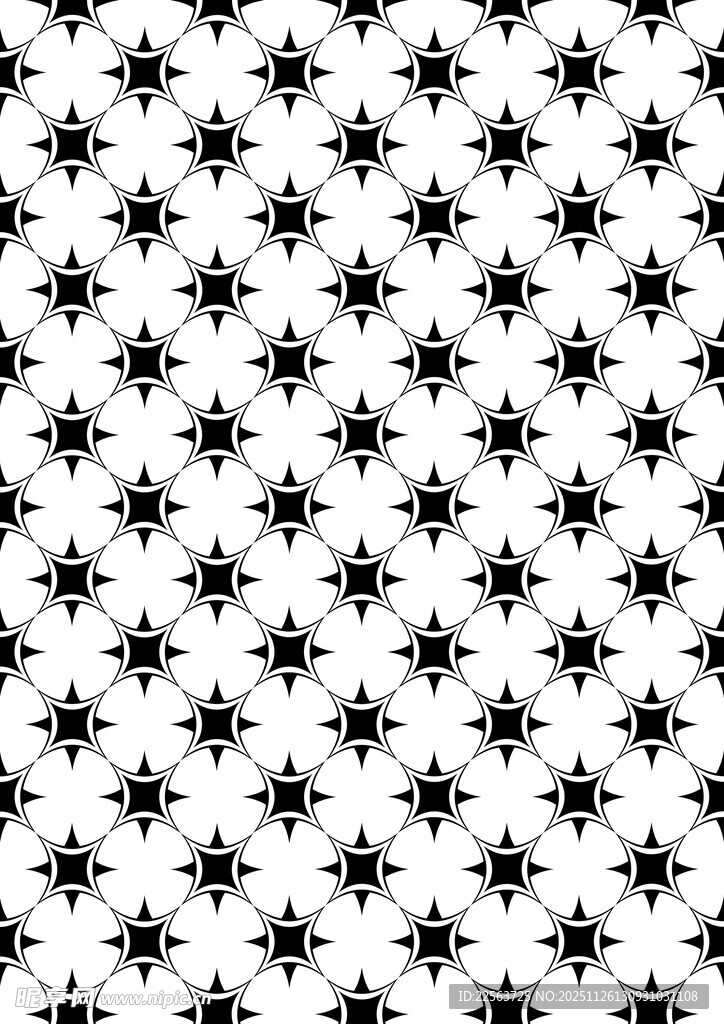 黑白星形图案背景纹理