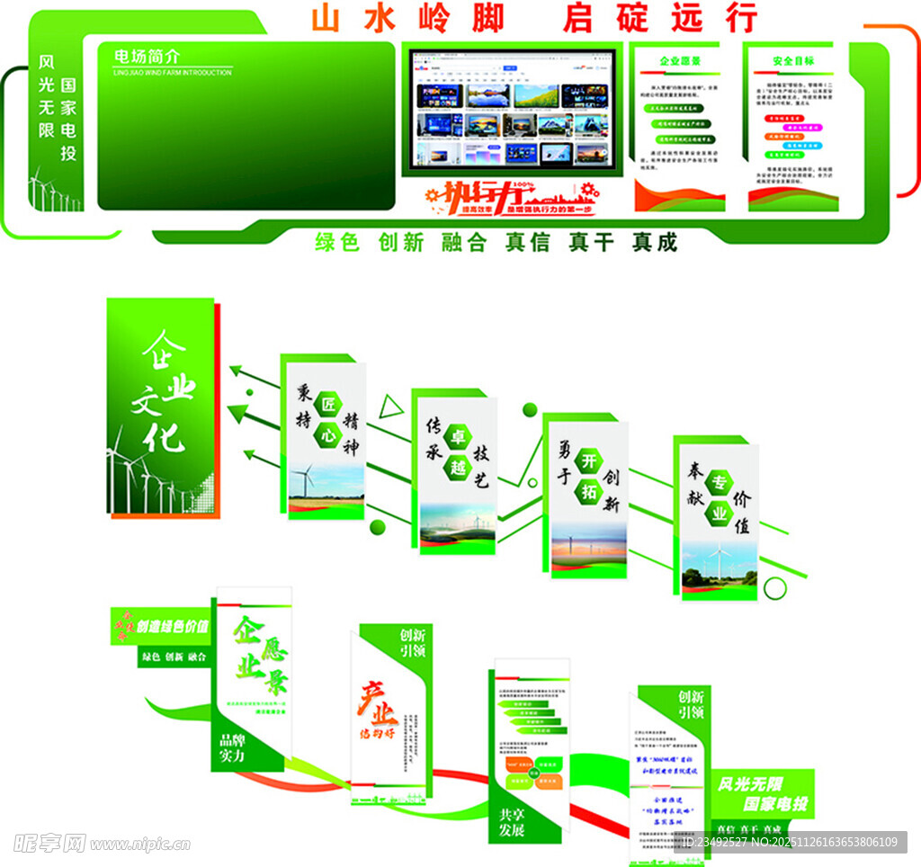 国家电投文化墙 企业文化墙 