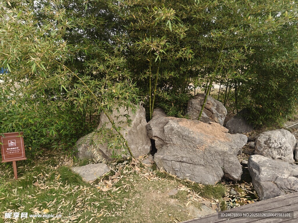 山林间的巨石景观