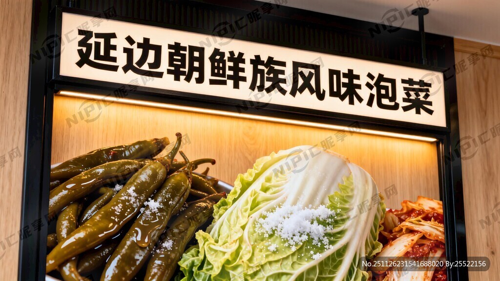 招牌灯箱画面主标题：延边朝鲜族