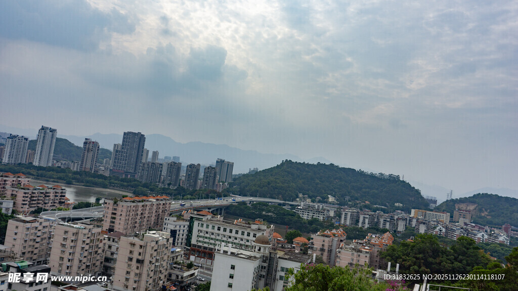 山城城市景观俯瞰图