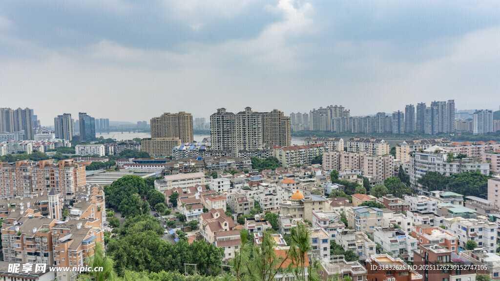 城市居民区俯瞰景观