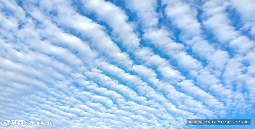 蓝天白云纹理美丽天空景