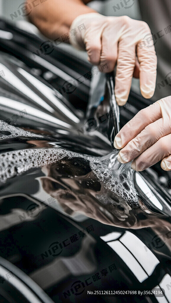 专业技师侧脸特写戴无菌手套 