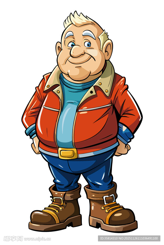 穿着休闲的老年男性形象