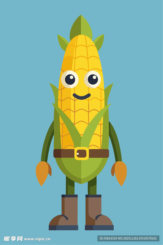 玉米卡通形象萌趣装扮