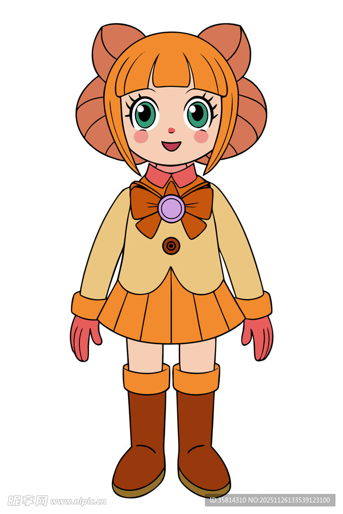 可爱卡通女孩装扮形象