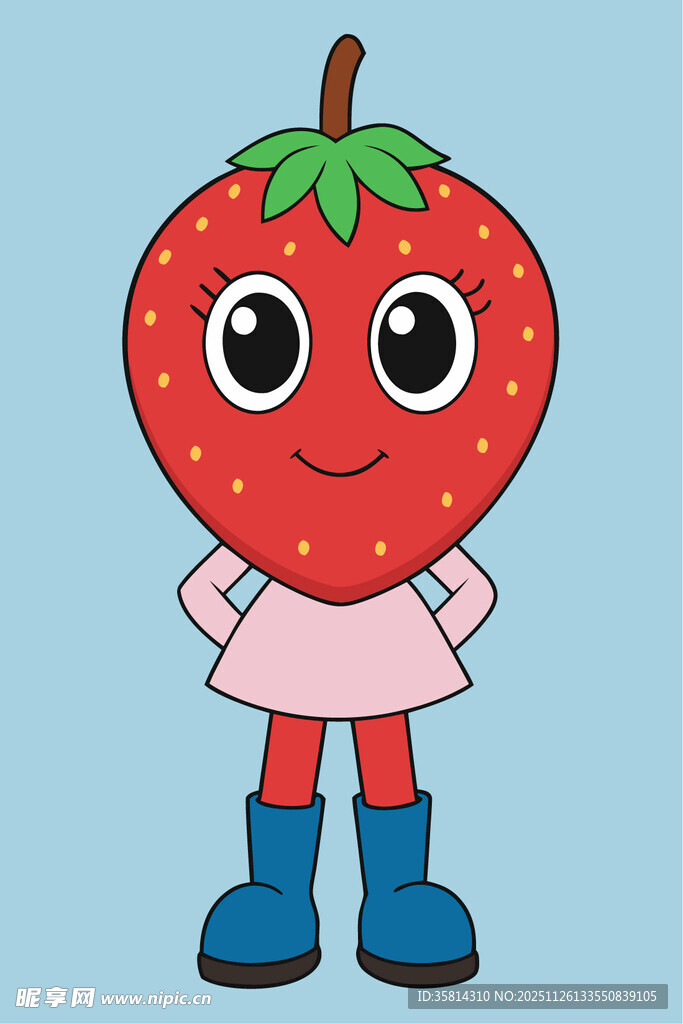 可爱草莓卡通形象