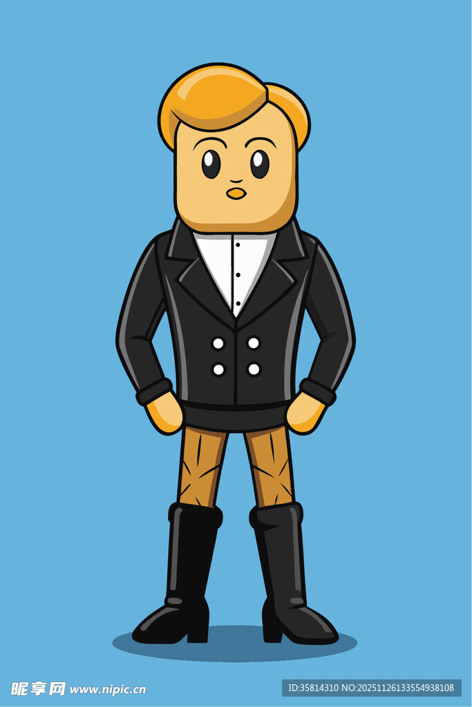 卡通风格的骑士形象