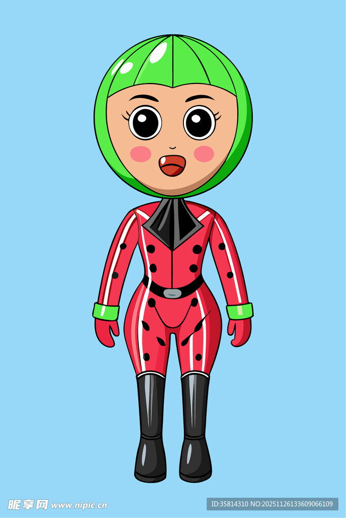 卡通女宇航员形象