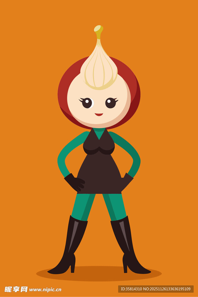 卡通女英雄形象