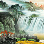 壮丽山水国画景观