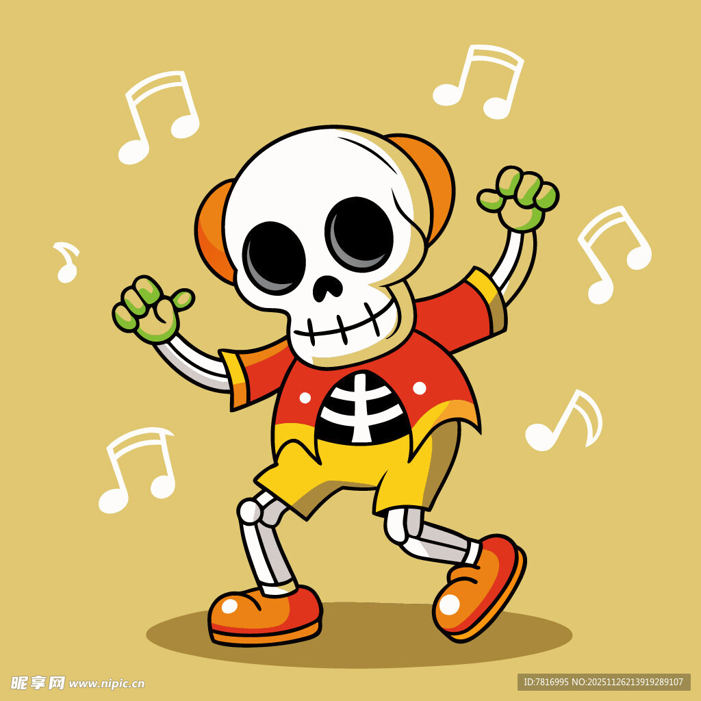 跳舞骷髅奏响欢乐旋律