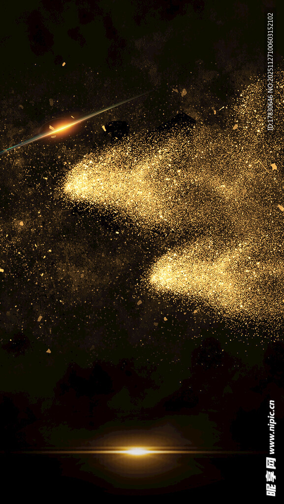 金色粒子特效梦幻背景
