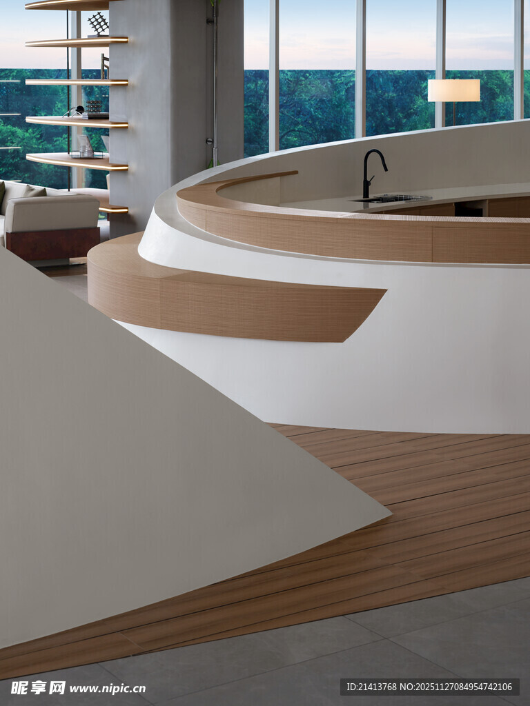 现代风格浴室浴缸场景