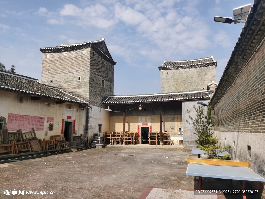 古村落庭院场景