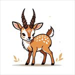 可爱小鹿插画