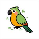 可爱卡通鹦鹉形象