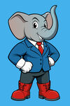 穿西装的可爱大象