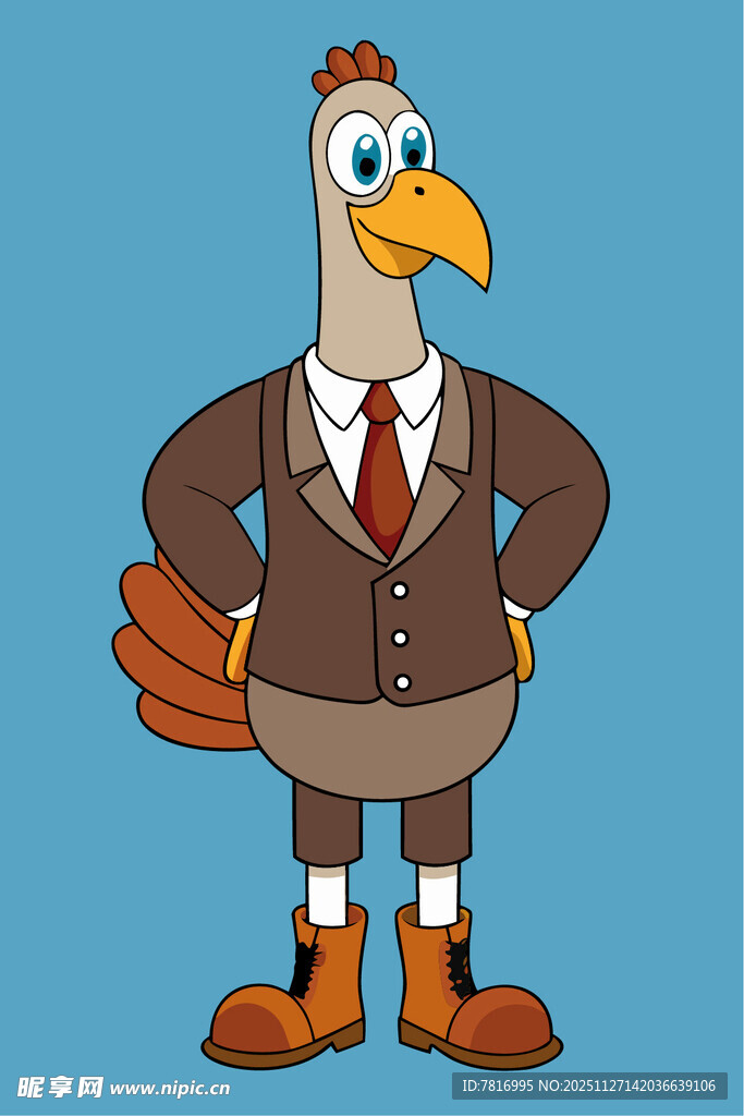 西装火鸡商务风形象