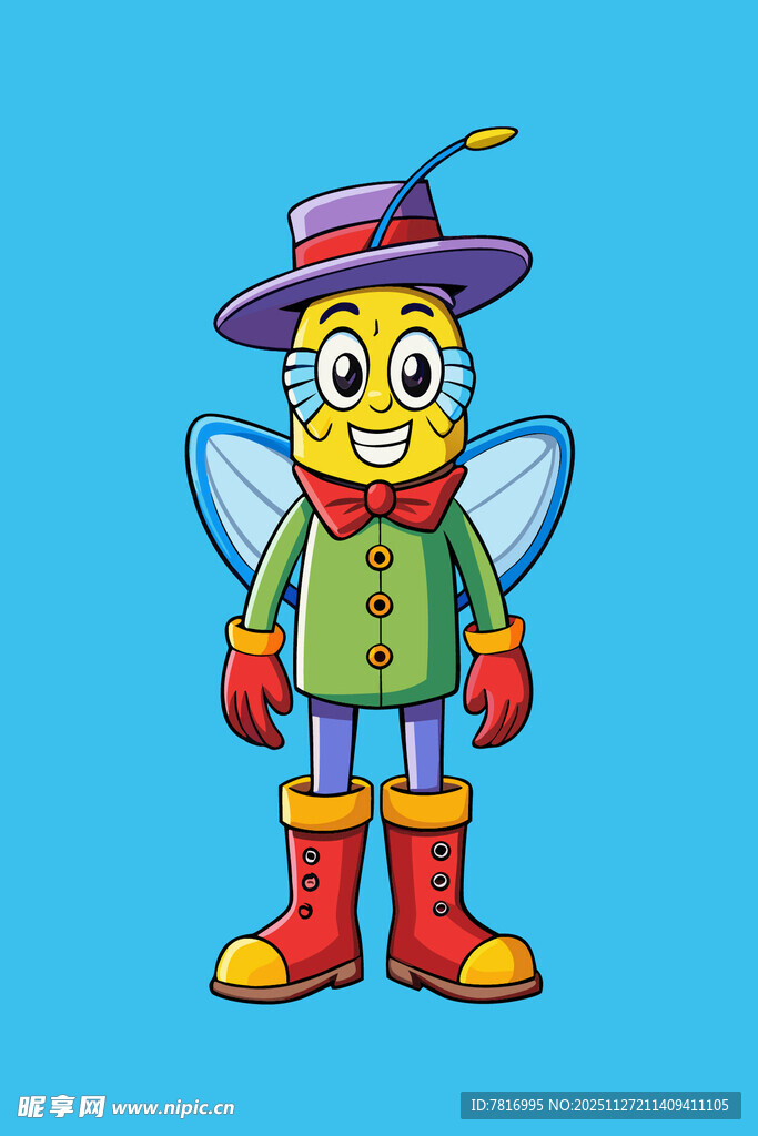 卡通装扮小蜜蜂形象