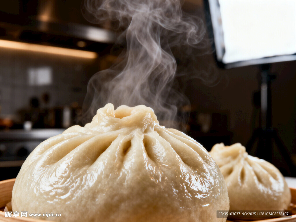 热气腾腾的美味包子