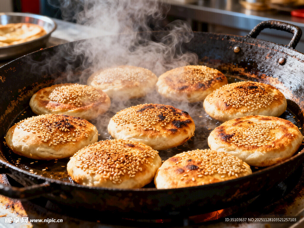 美味芝麻烧饼