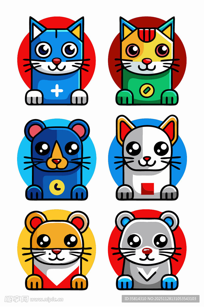 可爱动物卡通形象集合