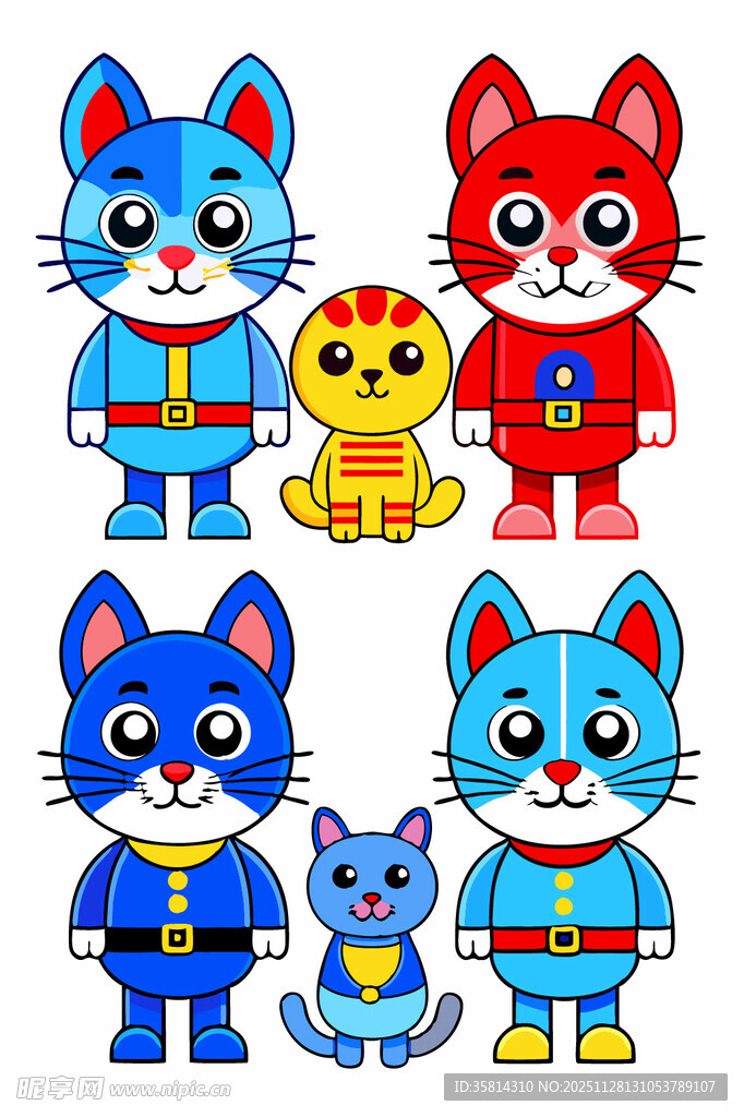 超级英雄猫咪组合