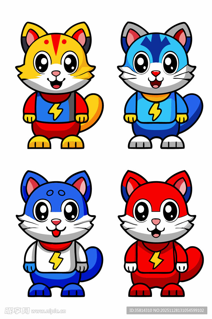 可爱卡通猫咪形象集合