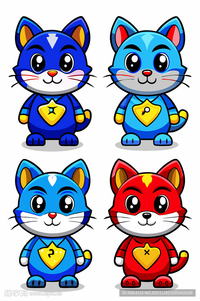 可爱卡通猫咪形象集合