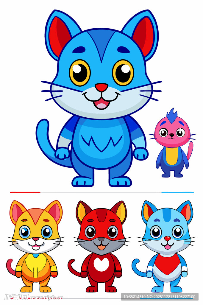 可爱猫咪卡通形象集合