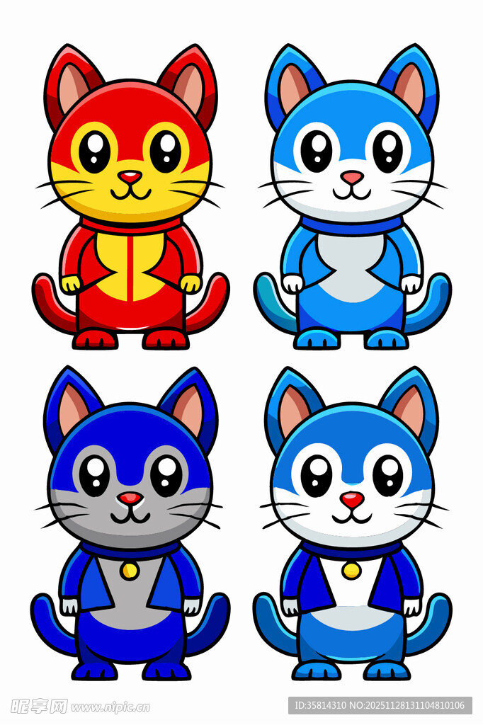 可爱卡通猫咪形象集合