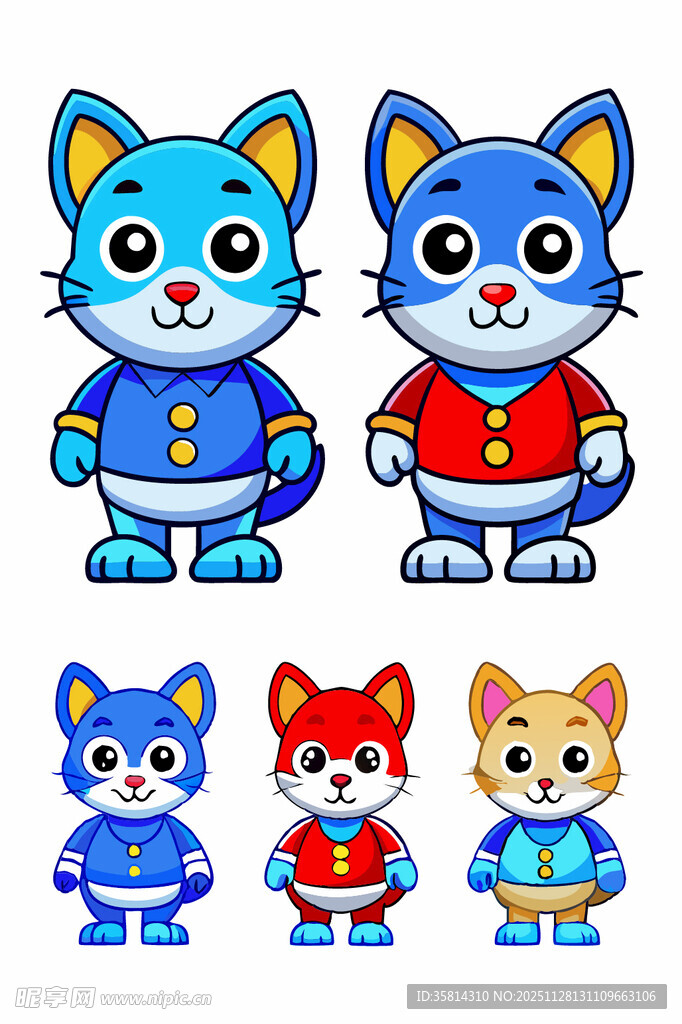 可爱猫咪卡通形象集合