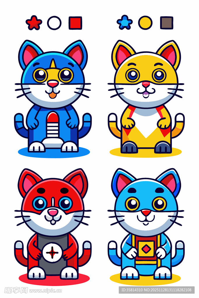可爱卡通猫咪形象集合