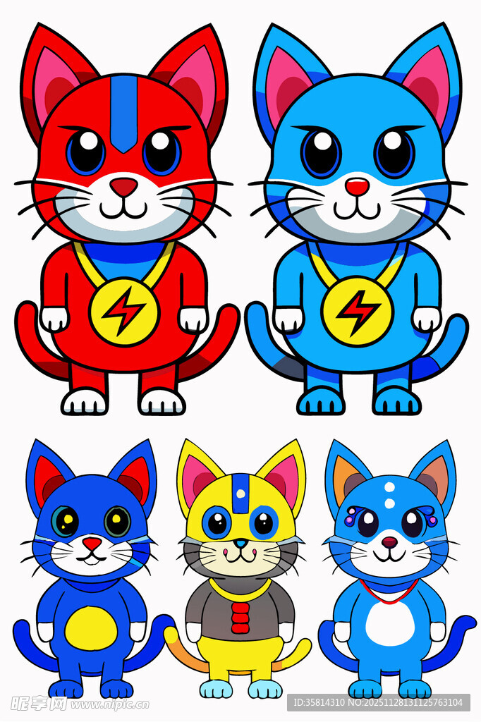 可爱猫咪卡通形象集合