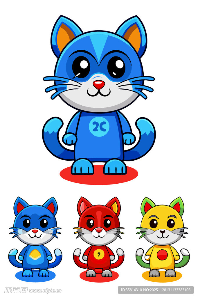 可爱猫咪卡通形象集合
