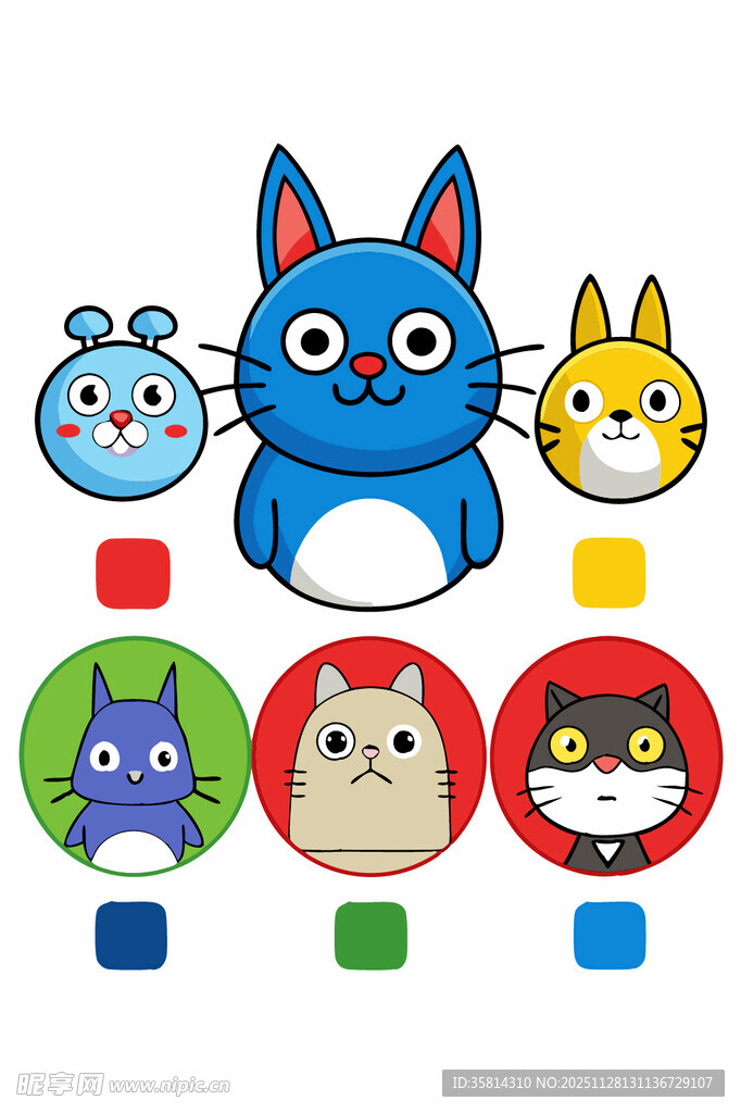 可爱卡通动物头像集合