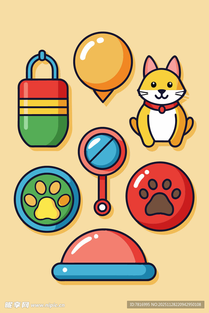 可爱宠物用品集合