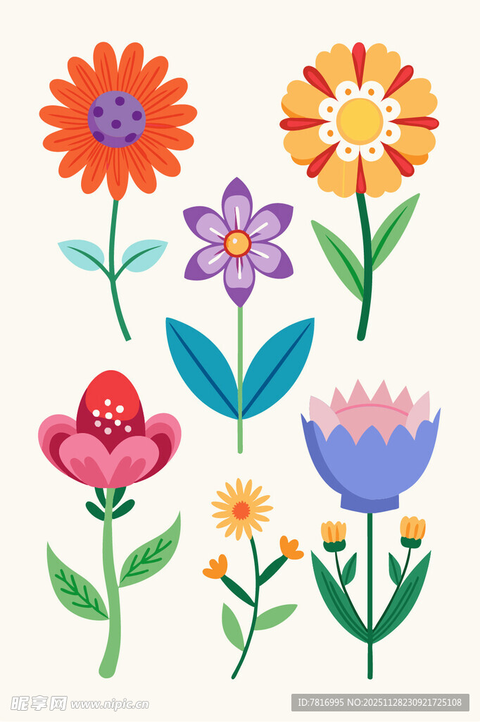 多彩手绘花卉图案集