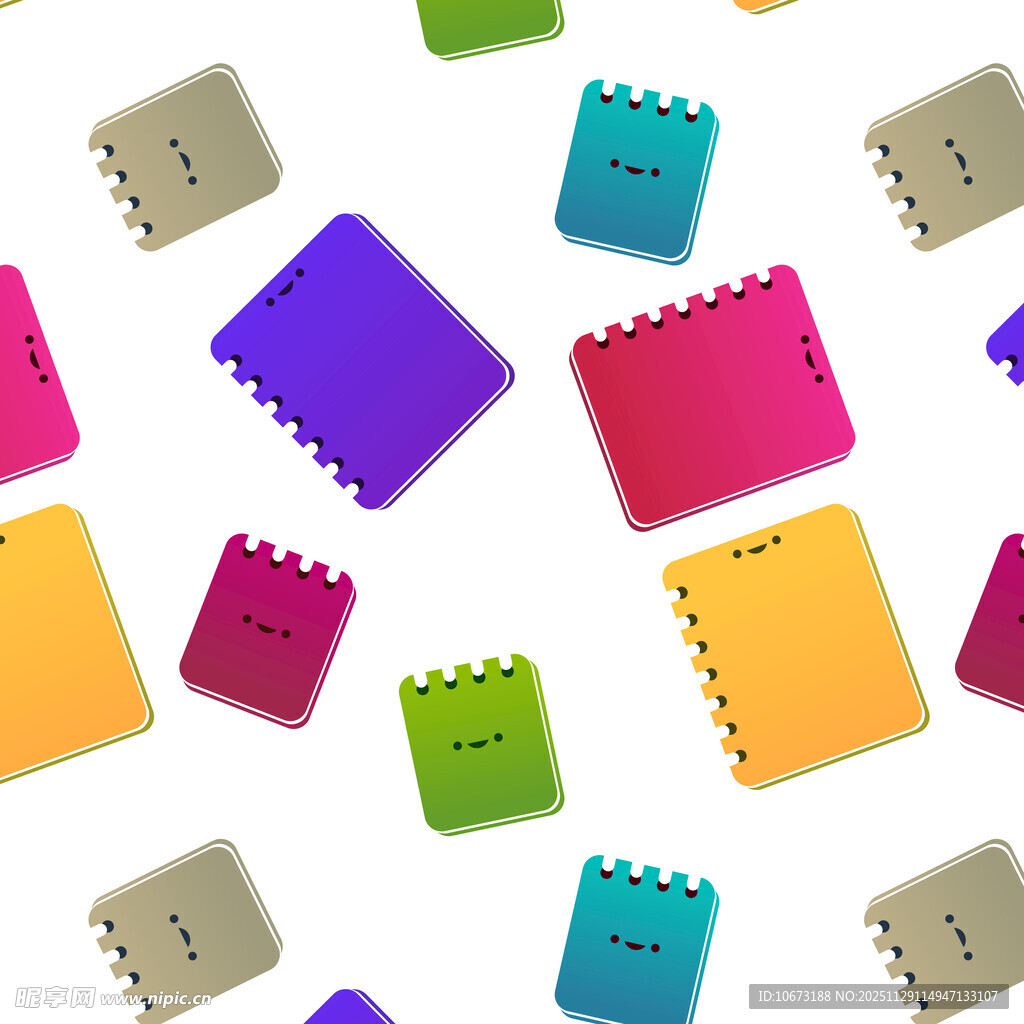 多彩便签纸散落画面